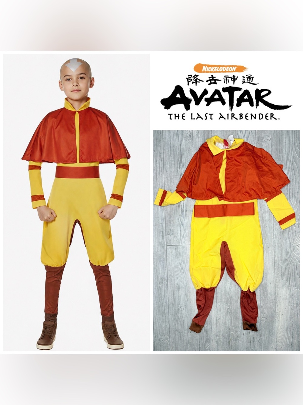 Avatar Aang the last air bender Halloween Costume cosplay dress up med 8